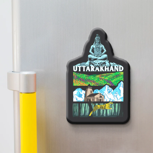 Wooden Fridge Magnet | Uttarakhand